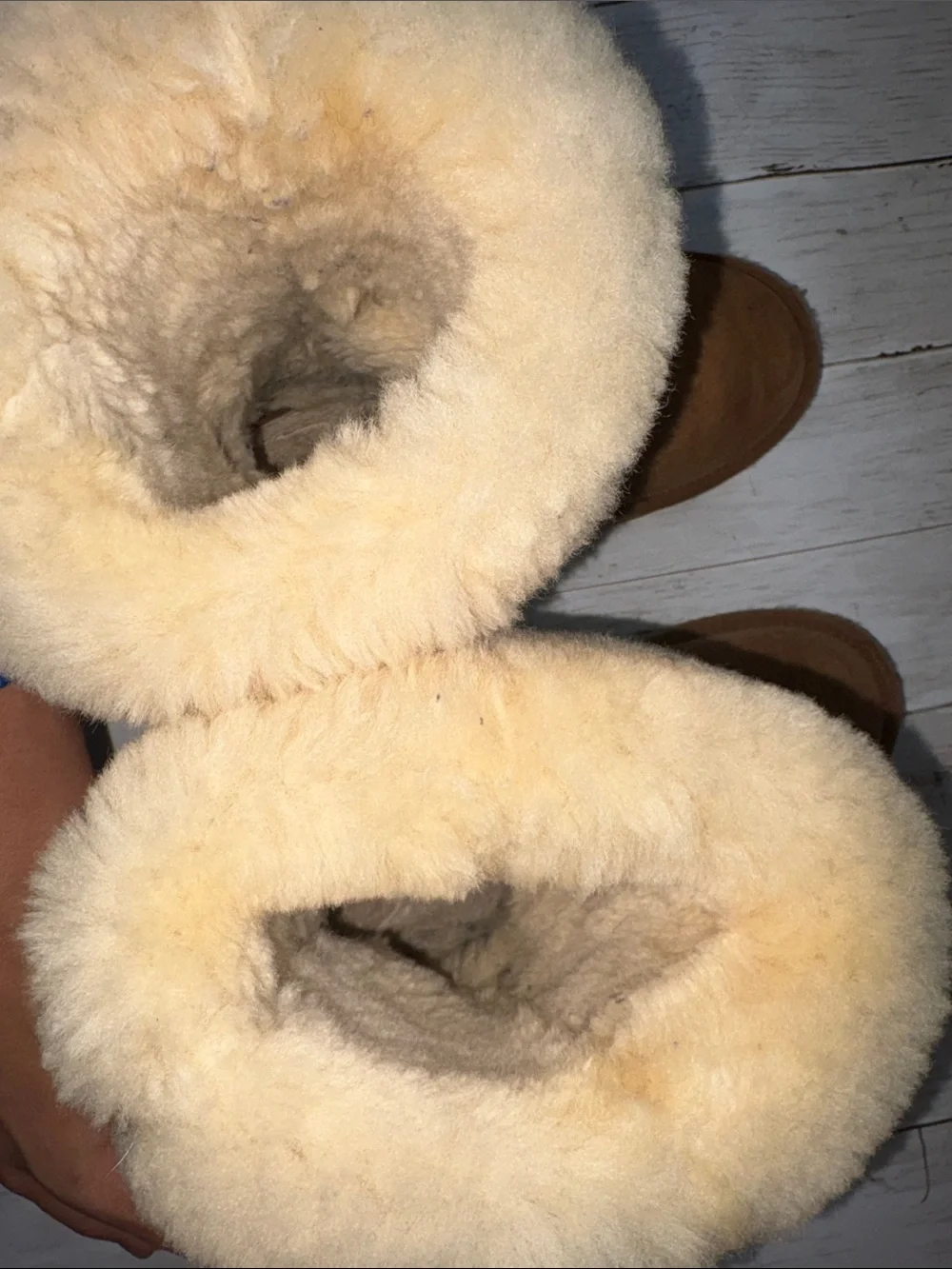 UGG Chestnut Shearling Cuff Short Winter Boots pre-owned size 9 women’s - Picture 6 of 9